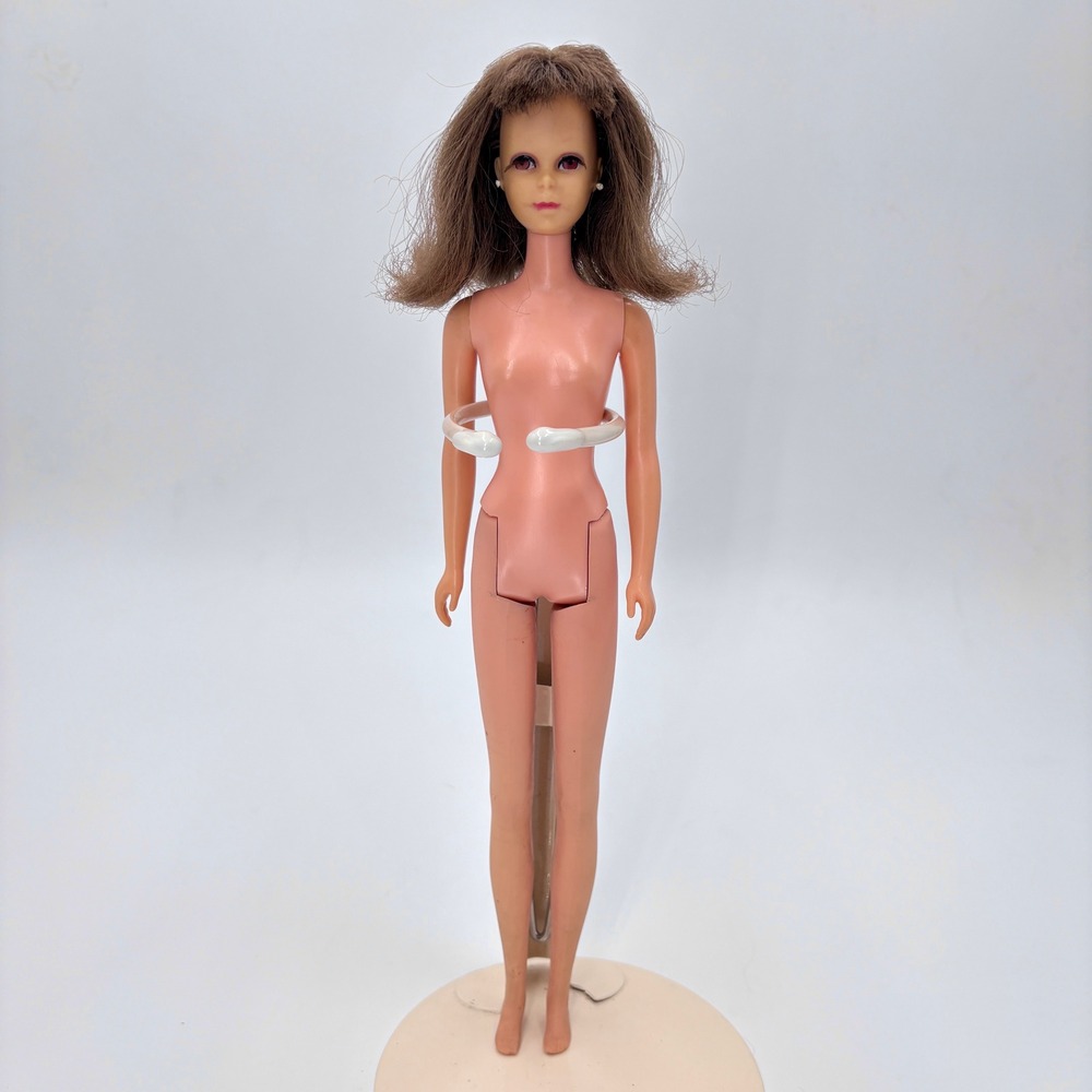 Vintage 1960s Mattel Francie Bendable Leg Doll 1130 Brunette Rooted Lashes Japan